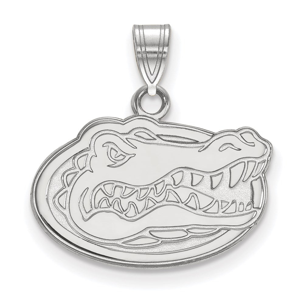 Sterling Silver Rhodium-plated University of Florida Small Pendant