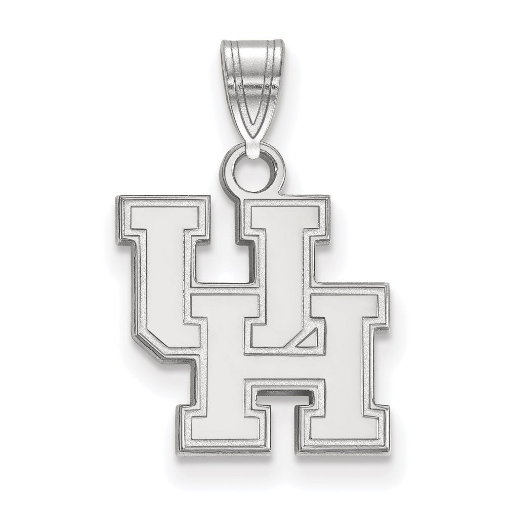 Sterling Silver Rhodium-plated University of Houston Small Pendant