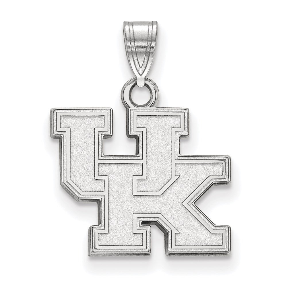 Sterling Silver Rhodium-plated University of Kentucky Small Pendant