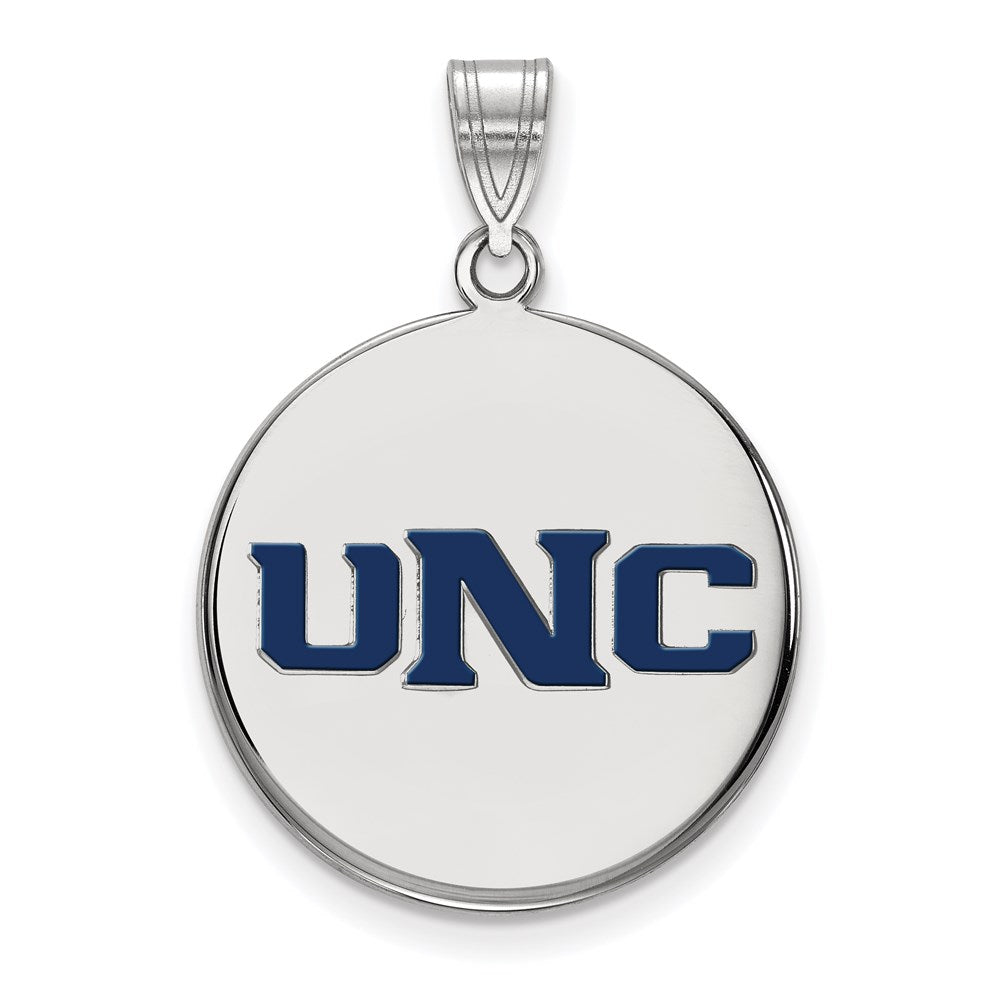 Sterling Silver Rhodium-plated U of Northern Colorado Enamel Pendant