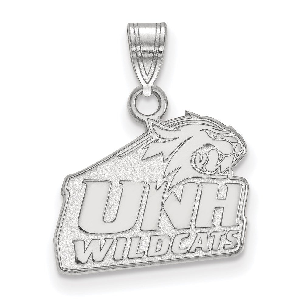 Sterling Silver Rhodium-plated University of New Hampshire Small Pendant