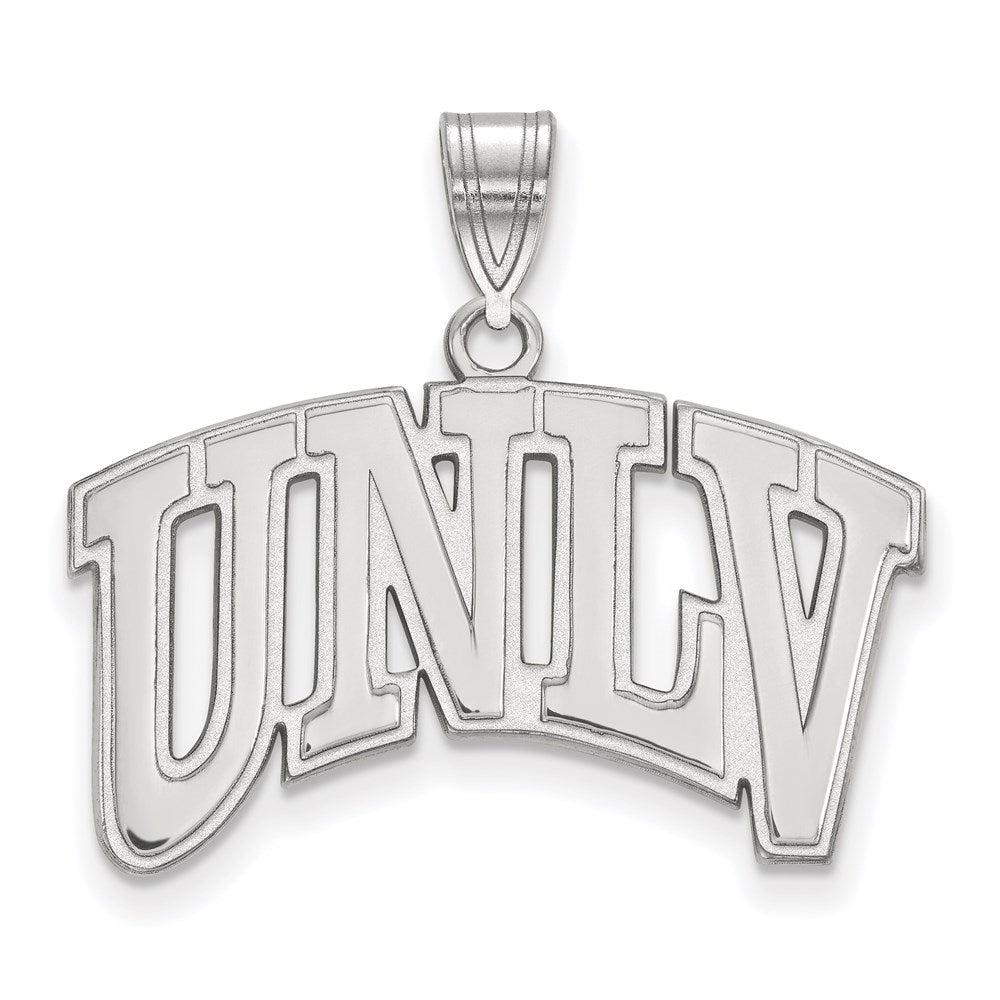 Sterling Silver Rhodium-plated U. of Nevada-Las Vegas Large Pendant