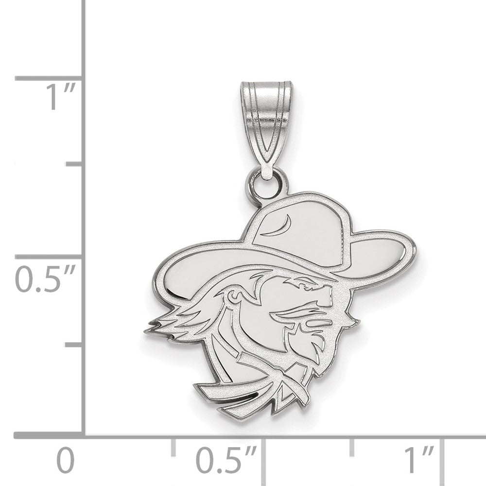 Sterling Silver Rhodium-plated Eastern Kentucky U. Medium Pendant