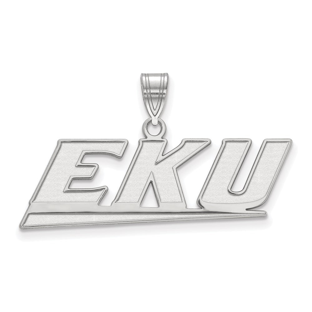 Sterling Silver Rhodium-plated Eastern Kentucky U. Medium Pendant