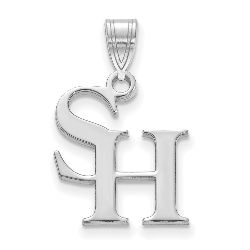 Sterling Silver Rhodium-plated Sam Houston State Univ. Medium Pendant