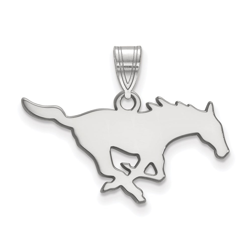 Sterling Silver Rhodium-plated Southern Methodist U. Medium Pendant