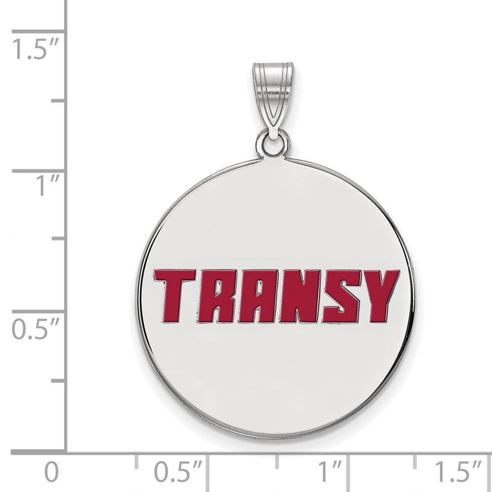 Sterling Silver Rhodium-plated Transylvania U. XL Enamel Pendant