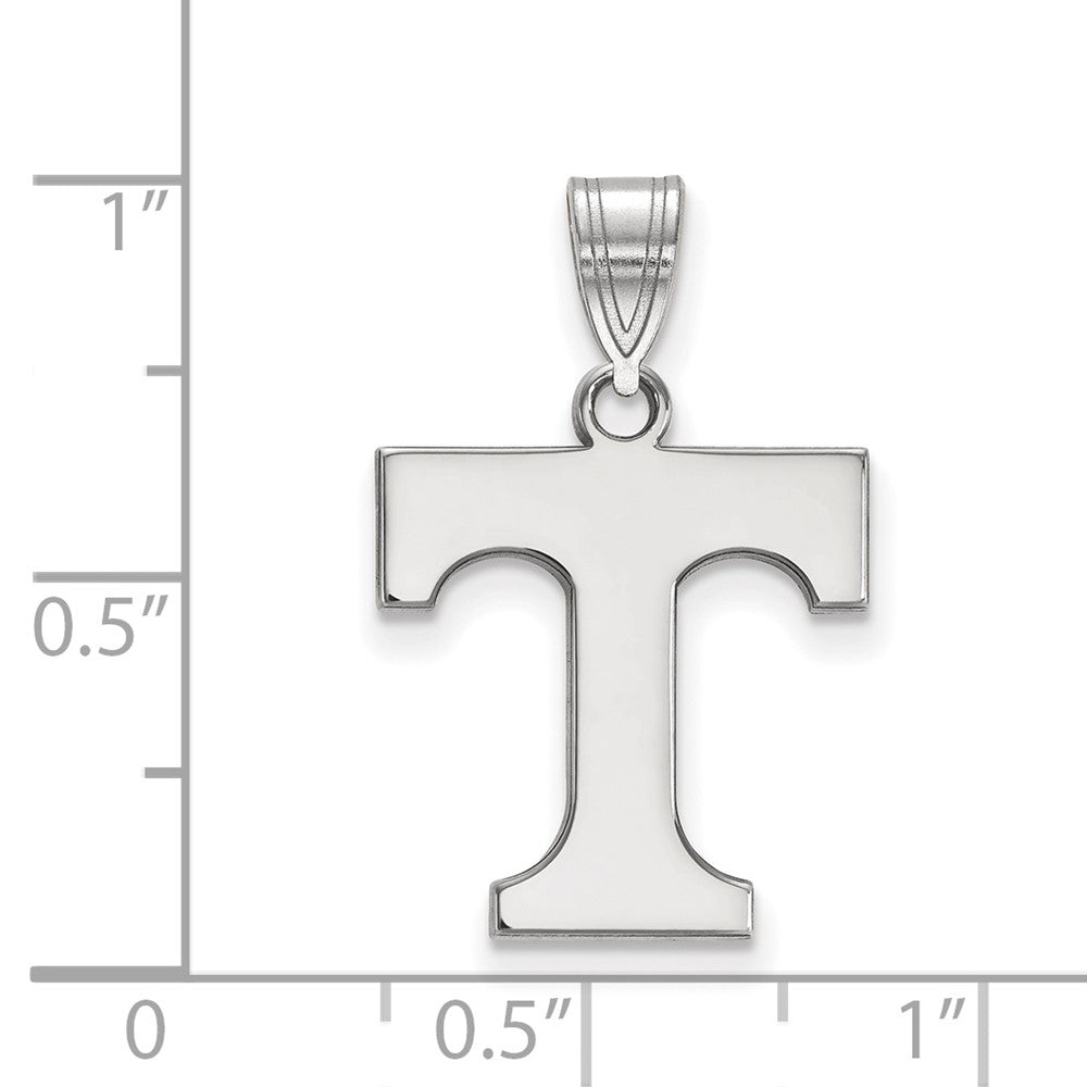 Sterling Silver Rhodium-plated University of Tennessee Medium Pendant