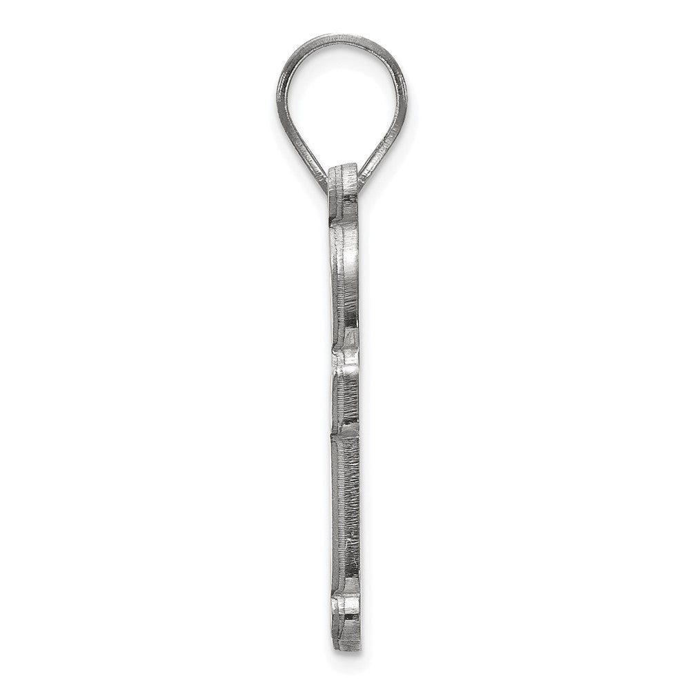 Sterling Silver Rhodium-plated Baylor University Large Pendant