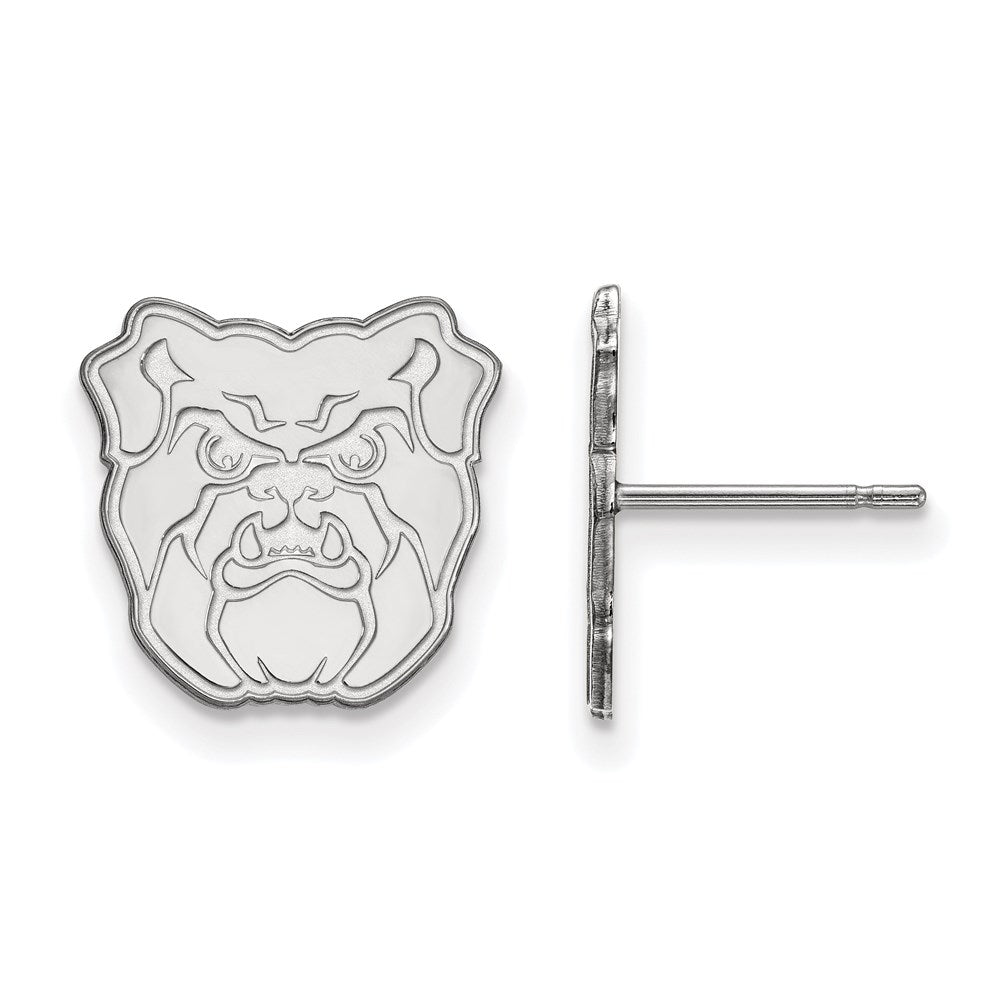 Sterling Silver Rhodium-plated Butler University Small Post Earrings