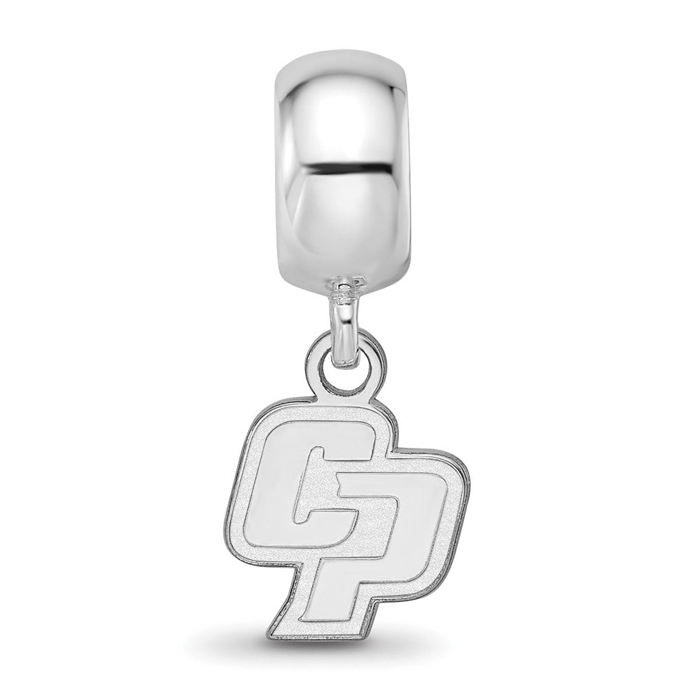 Sterling Silver Rhodium-plated California Poly State U. Dangle Bead