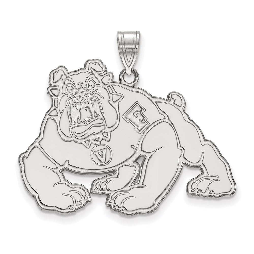 10K White Gold California State University Fresno XL Pendant