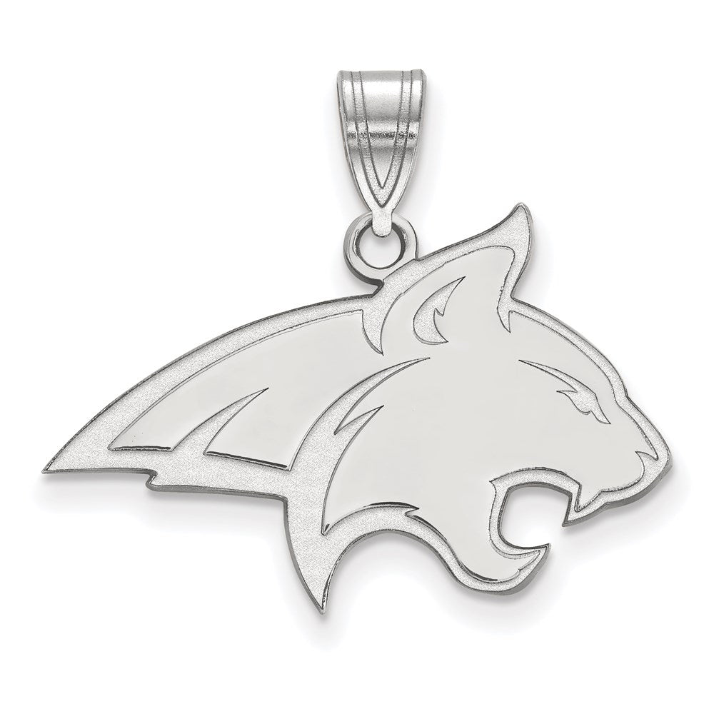 Sterling Silver Rhodium-plated Montana State U. Large Pendant