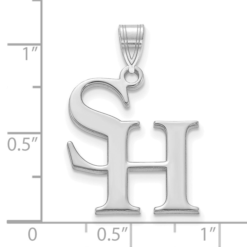 Sterling Silver Rhodium-plated Sam Houston State Univ. Large Pendant