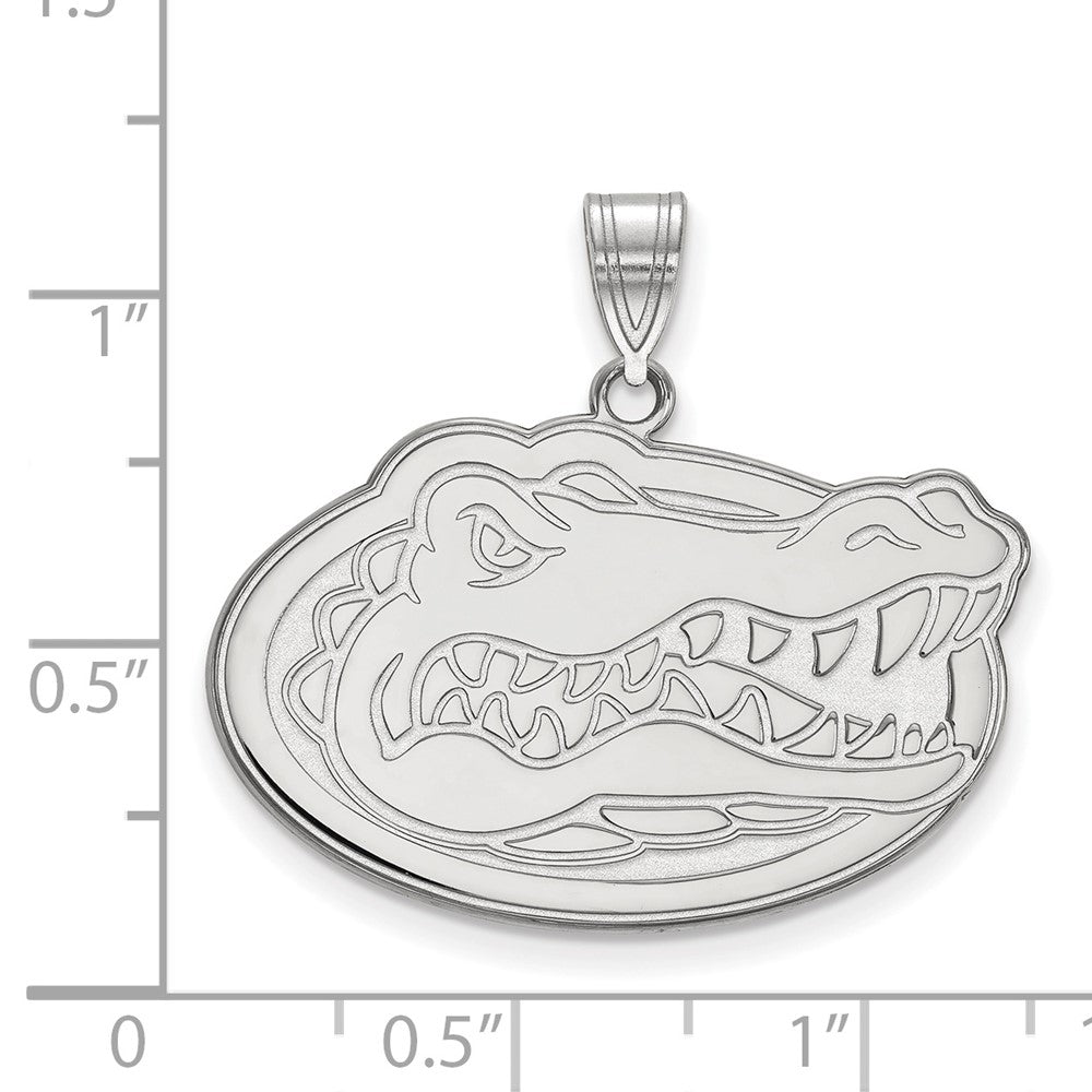 Sterling Silver Rhodium-plated University of Florida Large Pendant