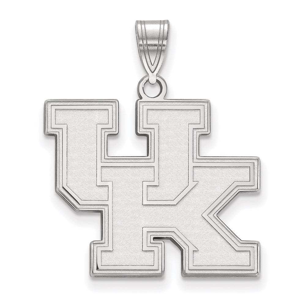 Sterling Silver Rhodium-plated University of Kentucky Large Pendant