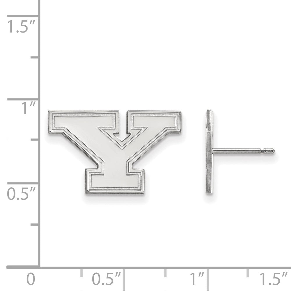 Sterling Silver Rhodium-plated Youngstown State U. Small Post Earrings