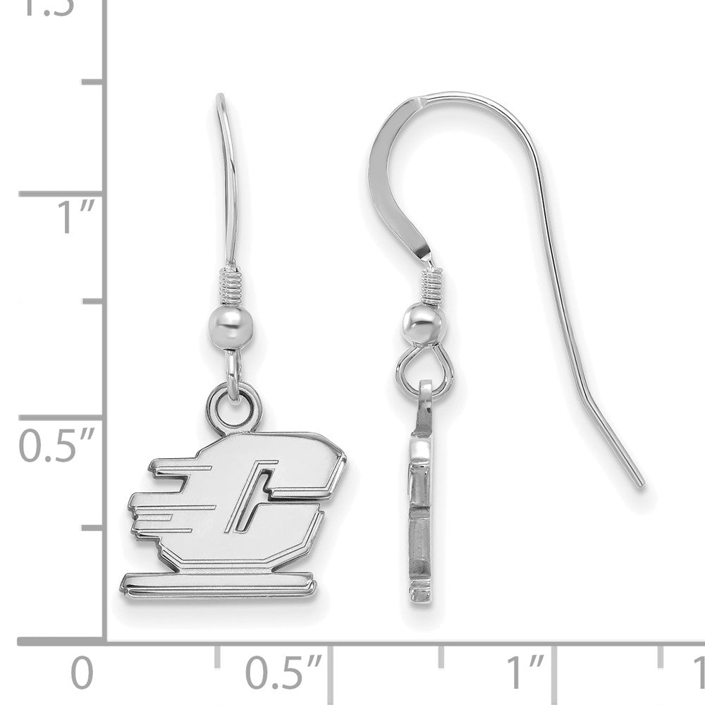 Sterling Silver Rhodium-plated Central Michigan U. Dangle Earrings