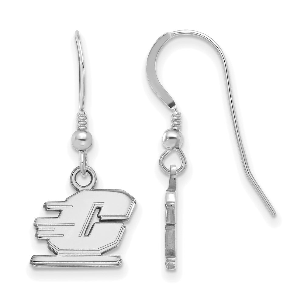 Sterling Silver Rhodium-plated Central Michigan U. Dangle Earrings