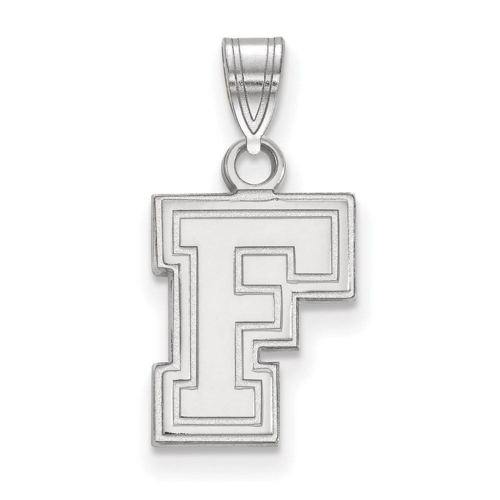 Sterling Silver Rhodium-plated Fordham University Small Pendant