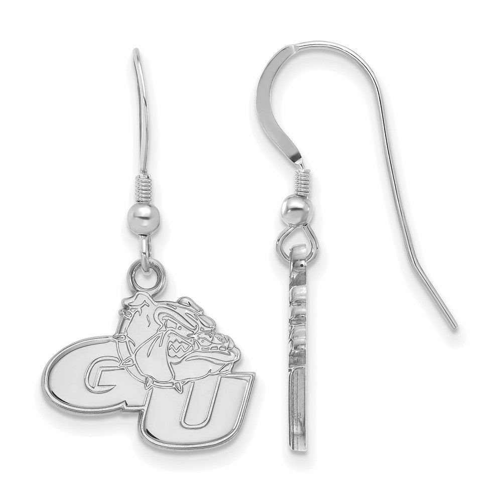 Sterling Silver Rhodium-plated Gonzaga University Small Dangle Earrings