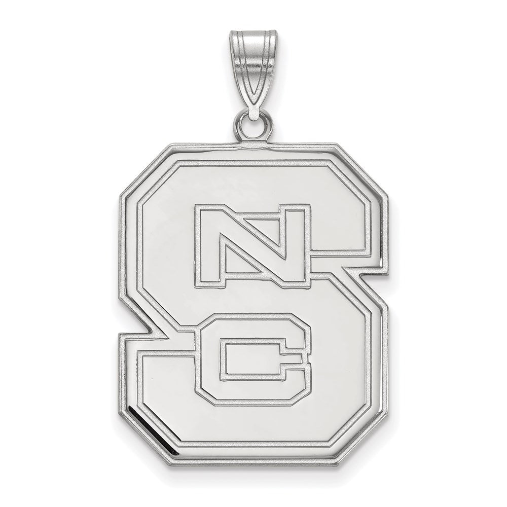 Sterling Silver Rhodium-plated North Carolina State U. XL Pendant