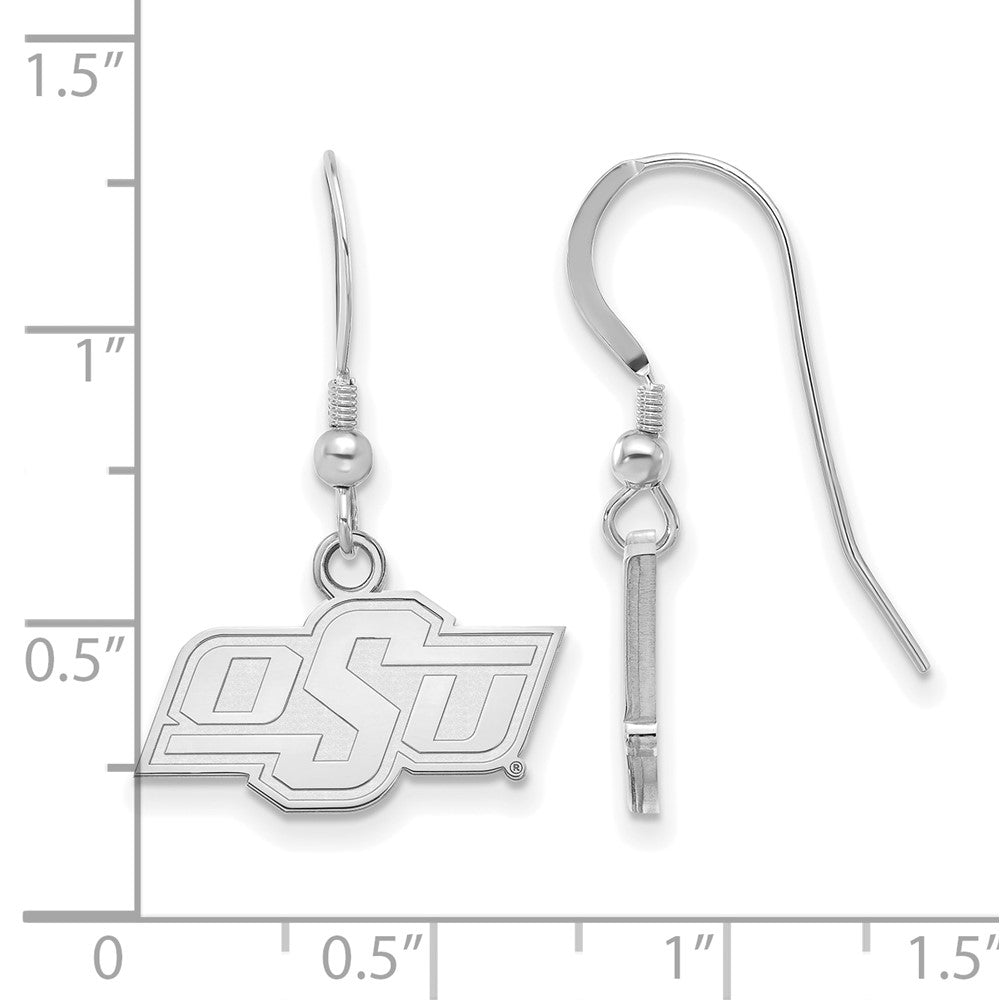 Sterling Silver Rhodium-plated Oklahoma State U. XS Dangle Earrings