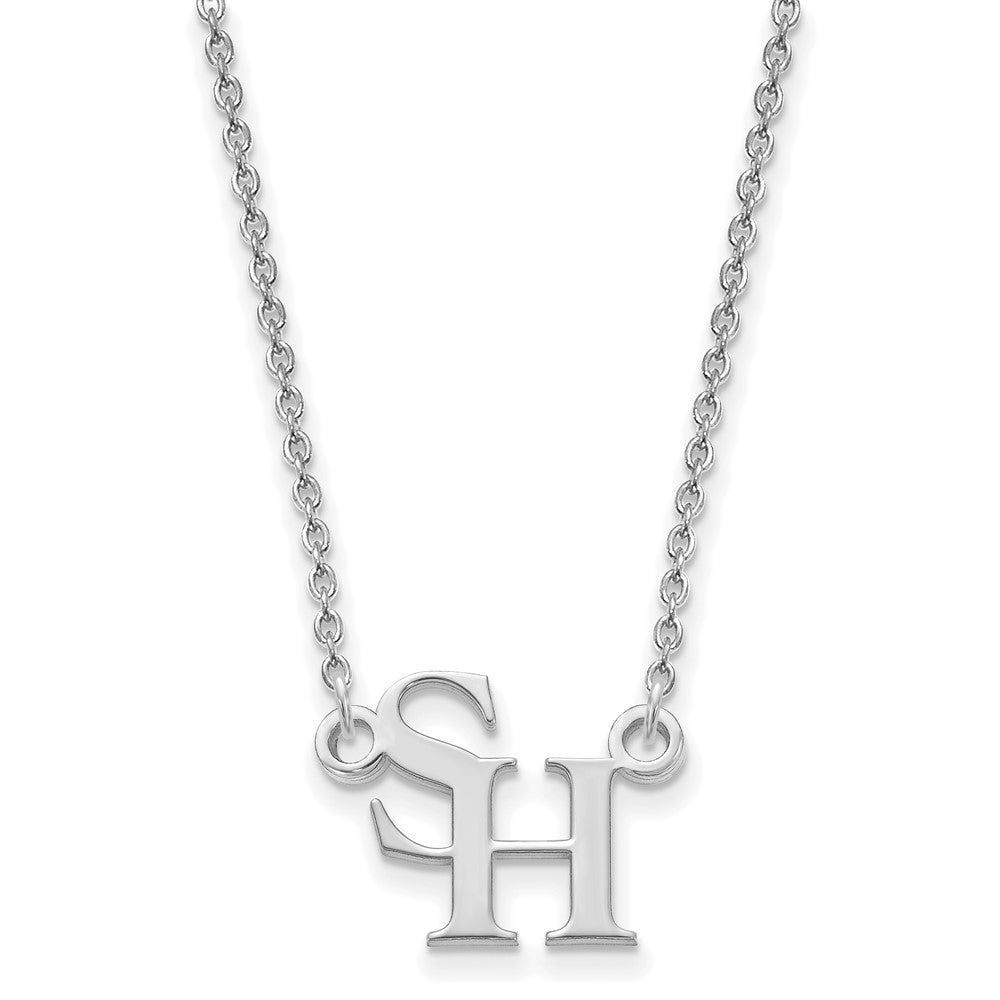 Sterling Silver Rhodium-plated Sam Houston State U. Small Necklace