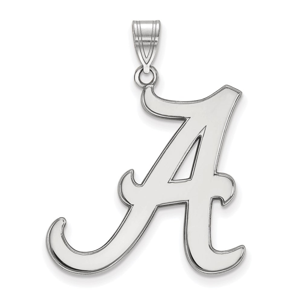 Sterling Silver Rhodium-plated University of Alabama XL Pendant