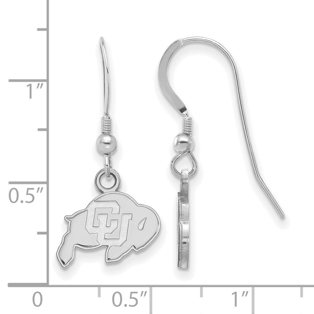 Sterling Silver Rhodium-plated U. of Colorado XS Dangle Earrings