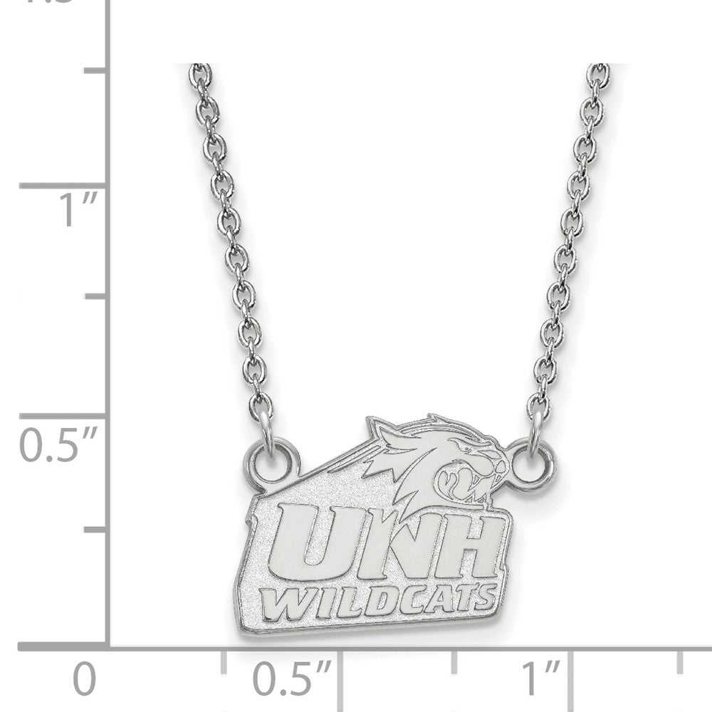 Sterling Silver Rhodium-plated U. of New Hampshire Small Pendant Necklace