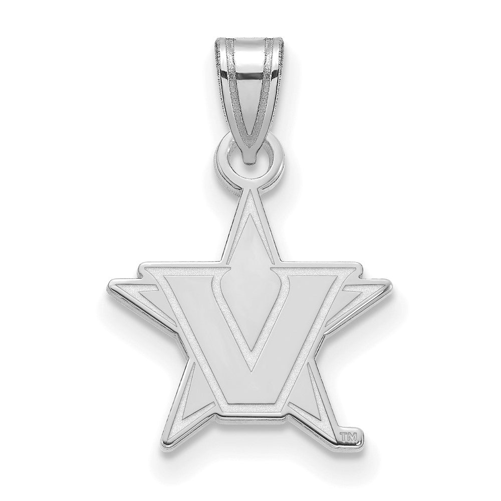 Sterling Silver Rh-plated Vanderbilt University Small Pendant