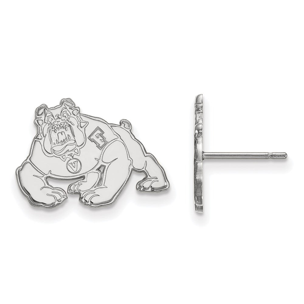 Sterling Silver Rhodium-plated California State U. Fresno Post Earrings