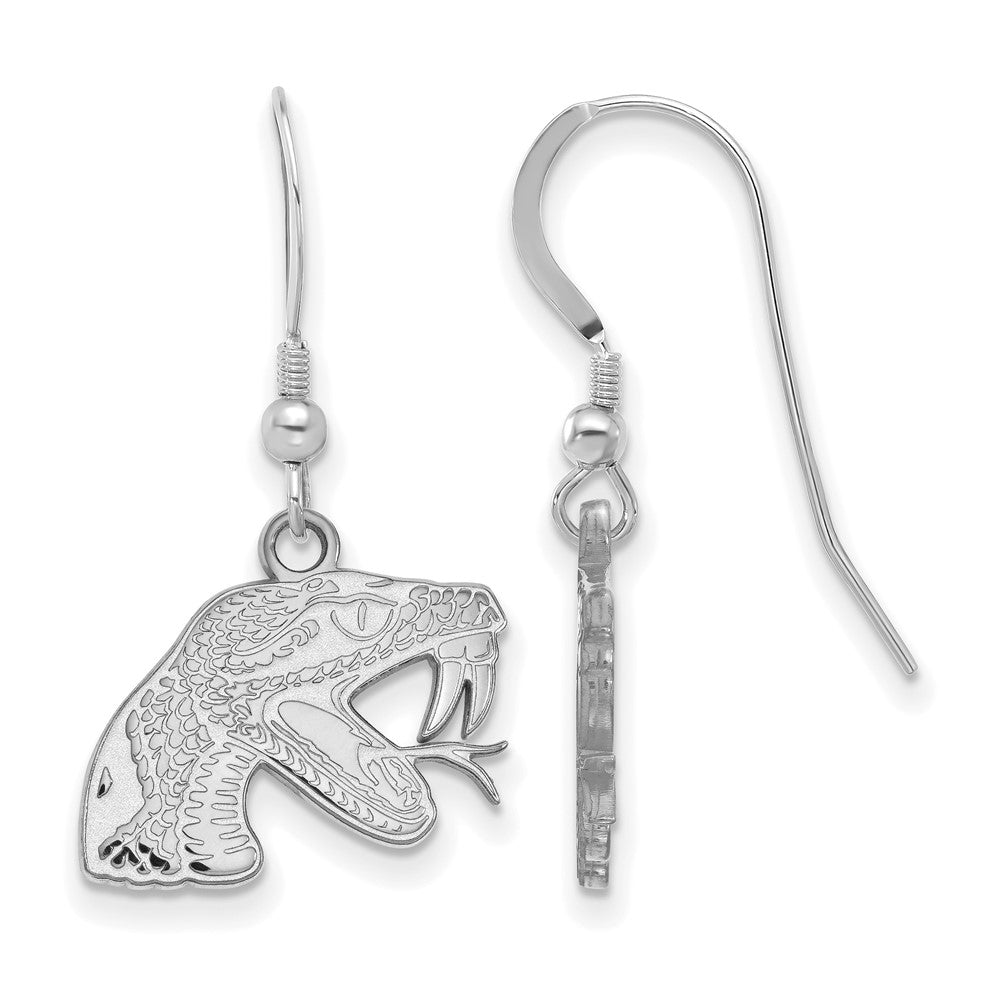 Sterling Silver Rhodium-plated Florida A and M Univ. Small Dangle Earrings