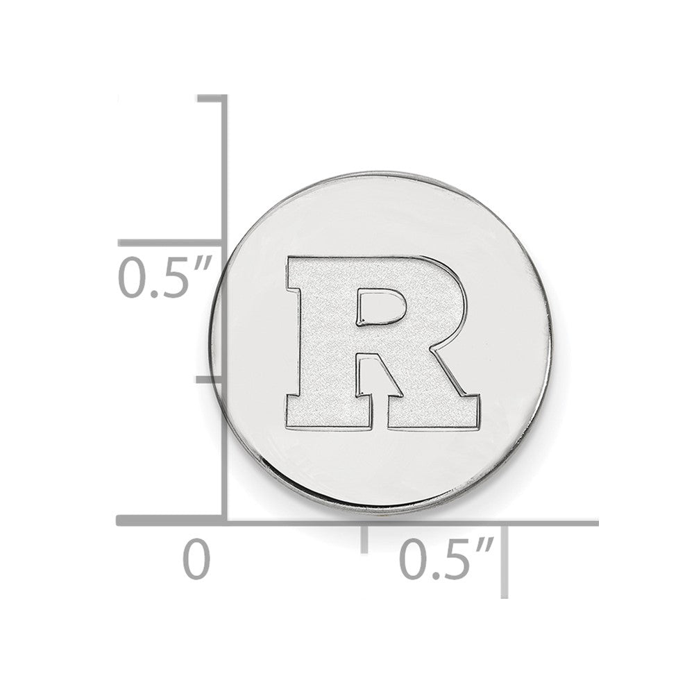 Sterling Silver Rhodium-plated Rutgers University Lapel Pin