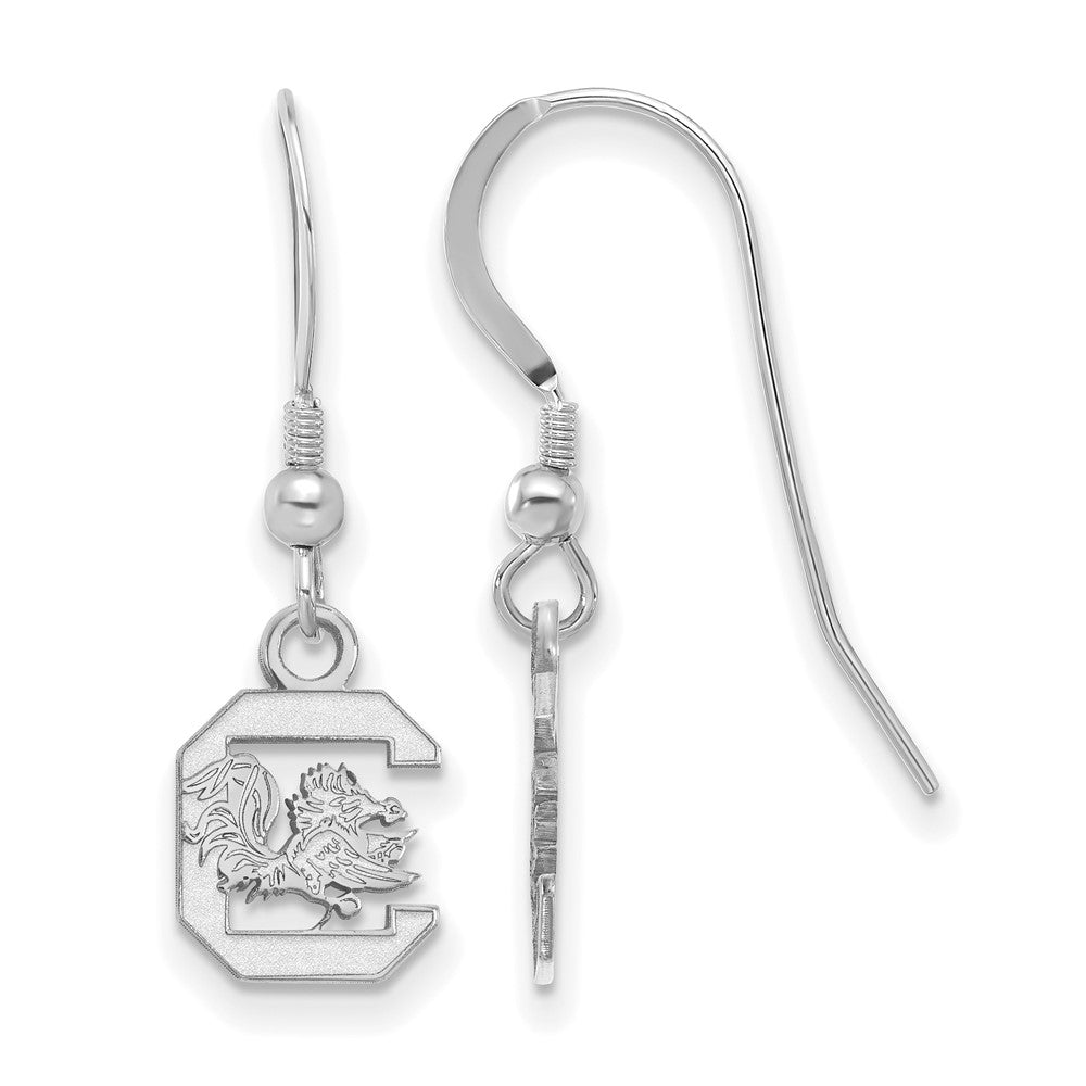 Sterling Silver Rhodium-plated U. of South Carolina XS Dangle Earrings