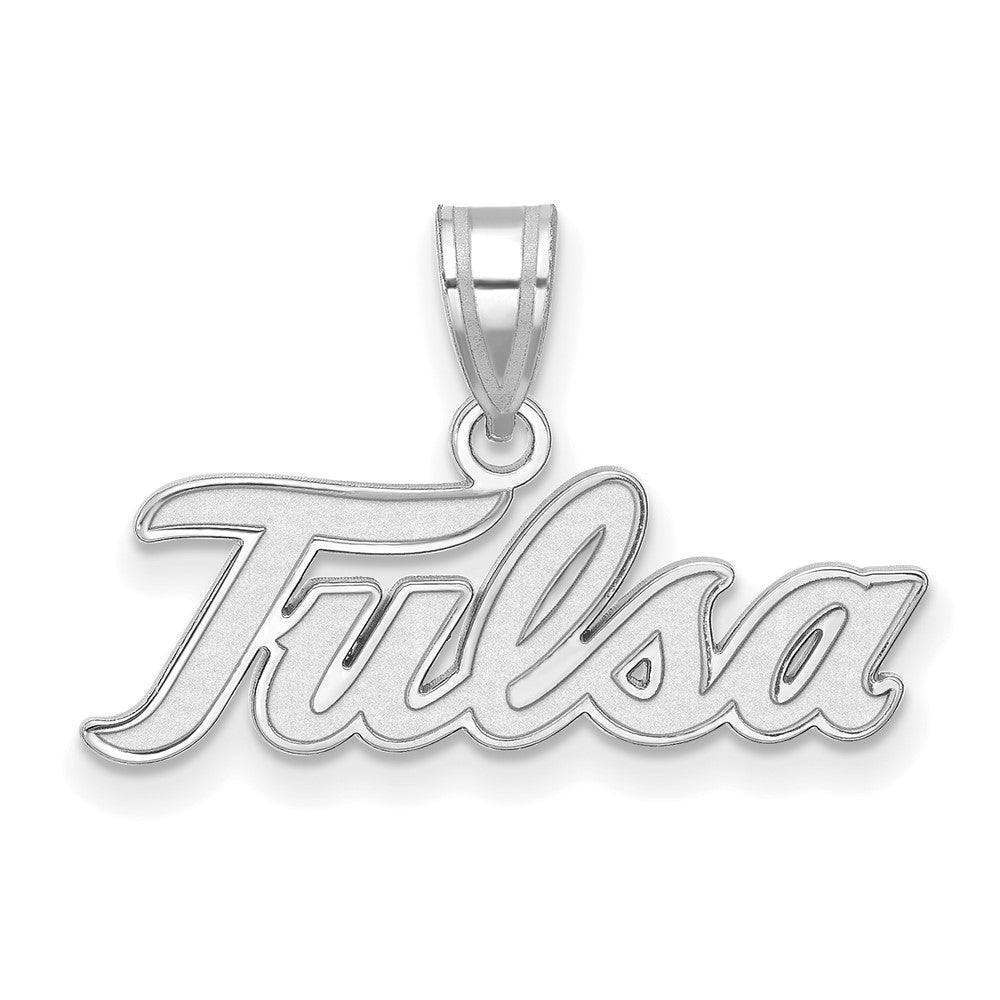 Sterling Silver Rhodium-plated University of Tulsa Large Pendant