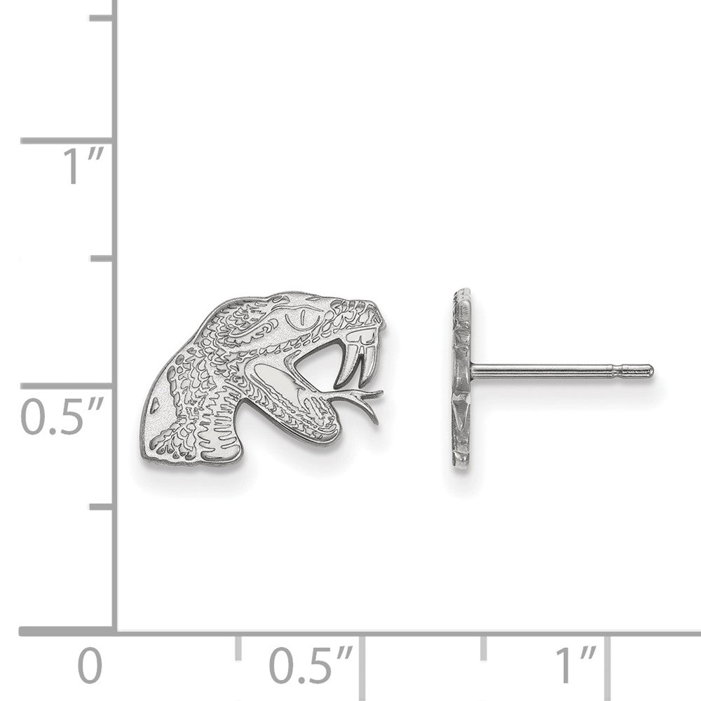 Sterling Silver Rhodium-plated Florida A and M Univ. XS Post Earrings