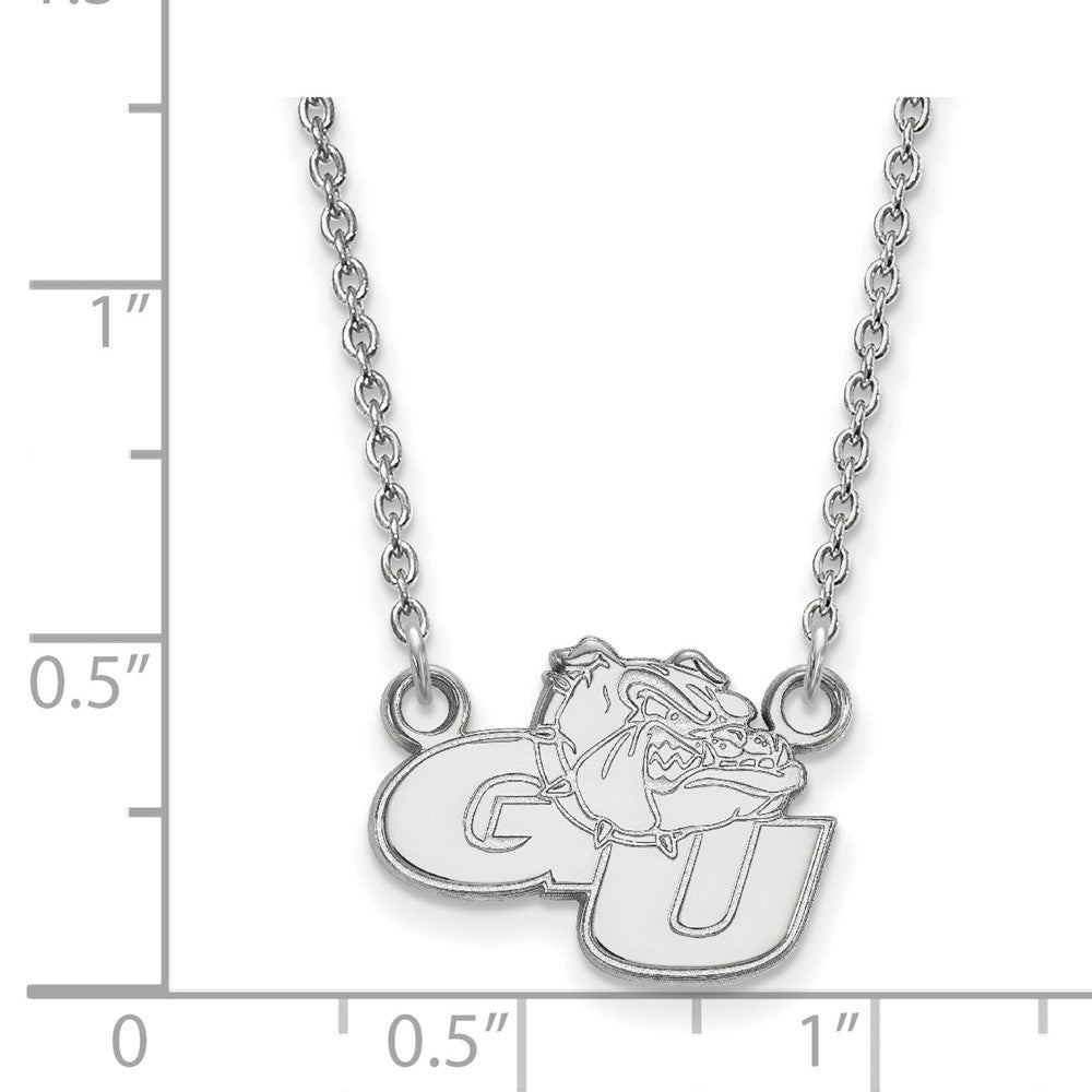 Sterling Silver Rhodium-plated Gonzaga Univ. Small Pendant Necklace