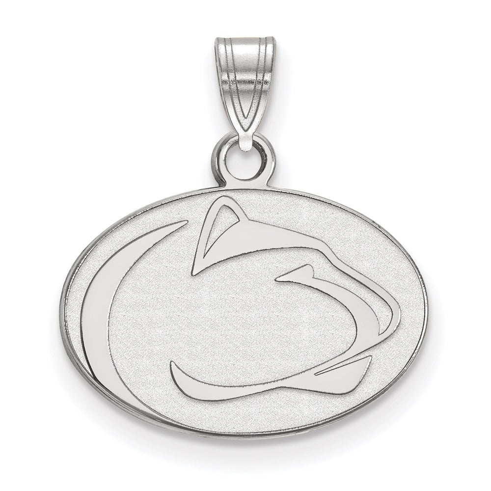 Sterling Silver Rhodium-plated Penn State University Small Pendant