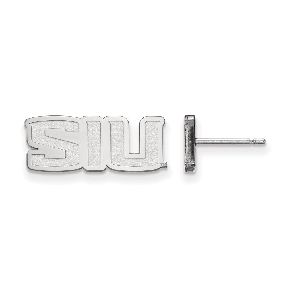 Sterling Silver Rhodium-plated Southern Illinois Univ. XS Post Earrings