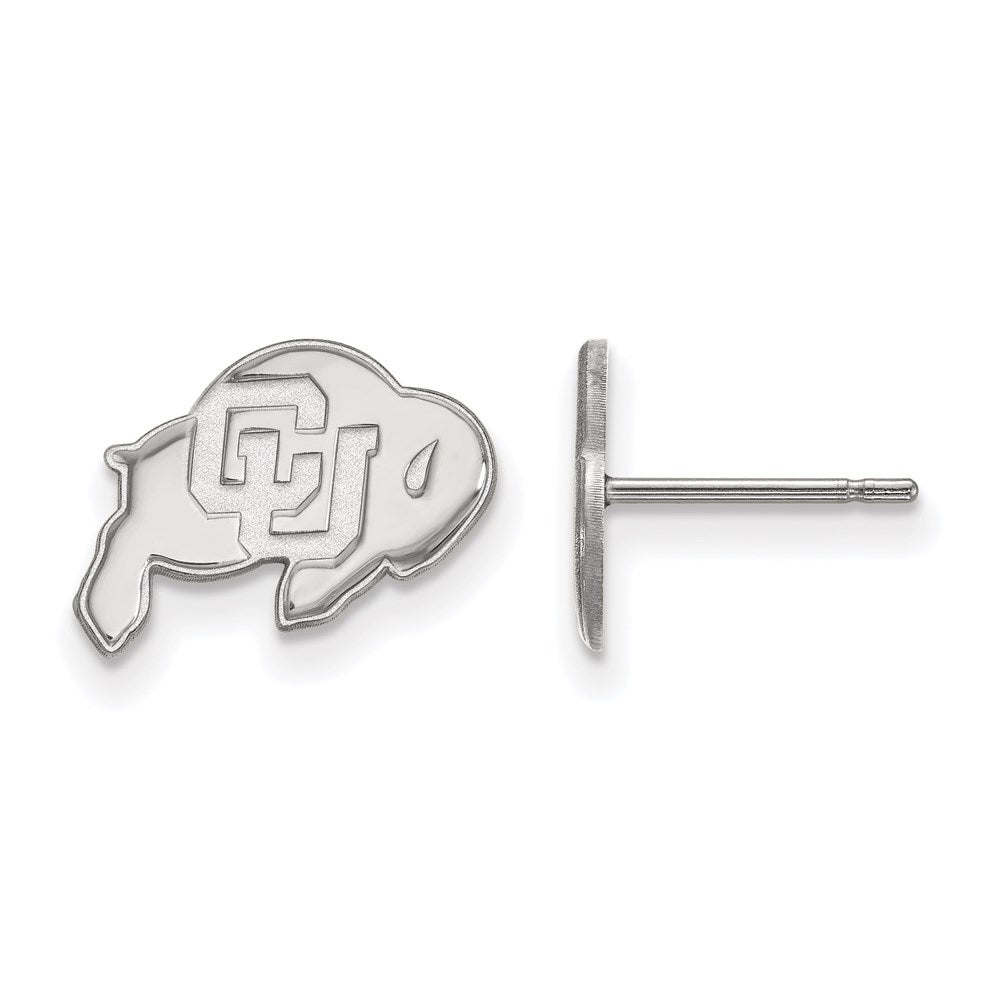 Sterling Silver Rhodium-plated University of Colorado XS Post Earrings