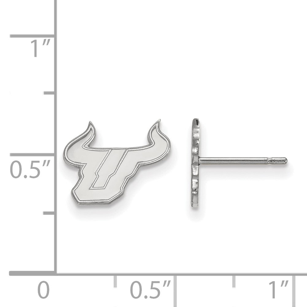 Sterling Silver Rhodium-plated Univ. of South Florida XS Post Earrings