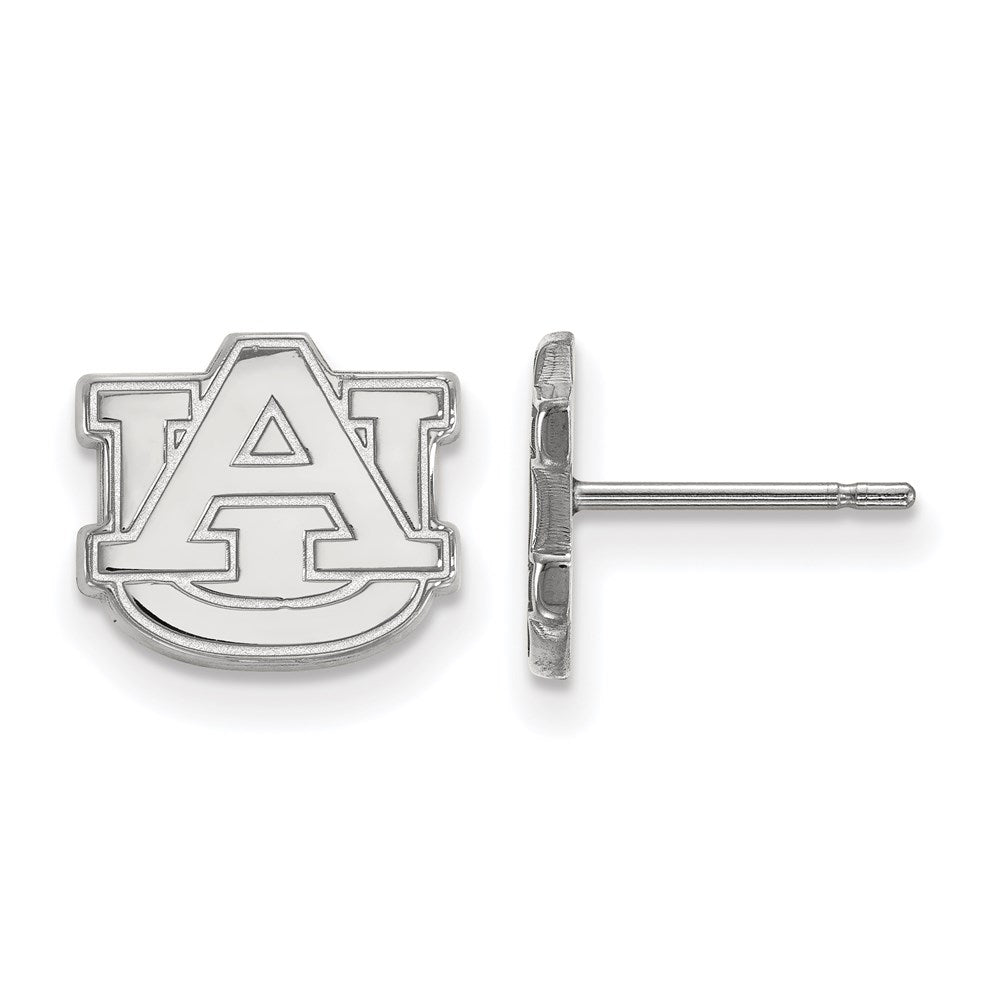Sterling Silver Rhodium-plated Auburn University XS Post Earrings