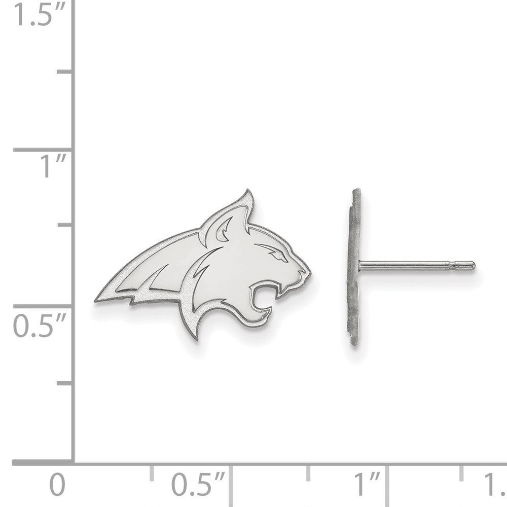 Sterling Silver Rhodium-plated Montana State Univ. Small Post Earrings