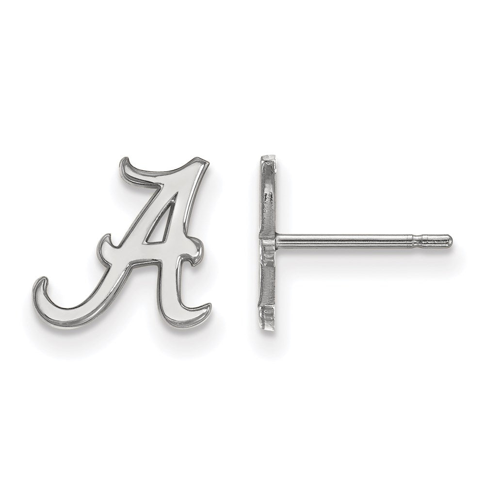 Sterling Silver Rhod-plated University of Alabama XS Post Earrings