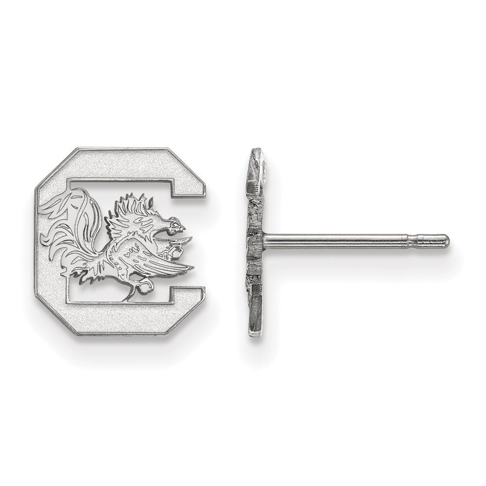 Sterling Silver Rhodium-plated U. of South Carolina XS Post Earrings