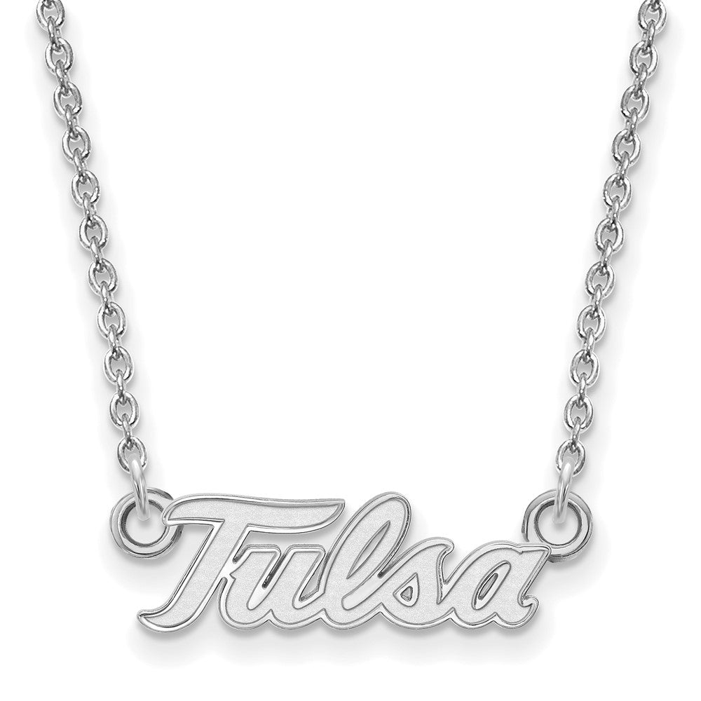 Sterling Silver Rhodium-plated Univ. of Tulsa Small Pendant Necklace