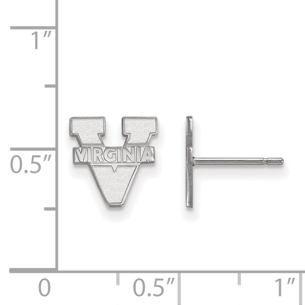 Sterling Silver Rhodium-plated University of Virginia XS Post Earrings
