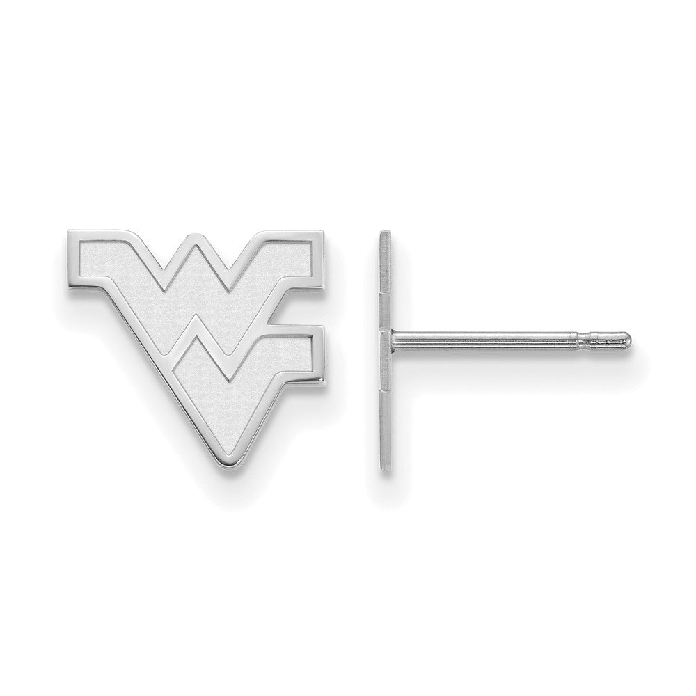 Sterling Silver Rhodium-plated West Virginia University XS Post Earrings